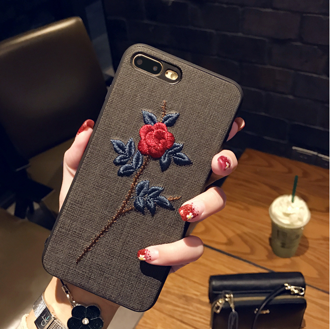 Embroidery phone cases